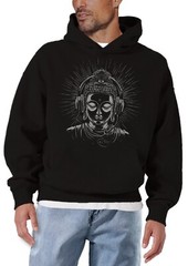 Mens Pullover Black Hooded Design Buddha Hip Hop Headphones Hoodie Boys