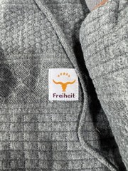 Freiheit Gray Sherpa Lined Full Zip Hoodie w/ Pockets Unisex Adults L