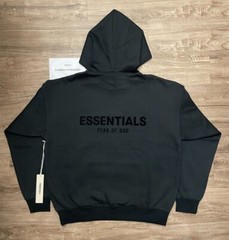 NEW Fear of God Essentials Set Hoodie & Sweatpant Stretch Limo Black Size XS-XL