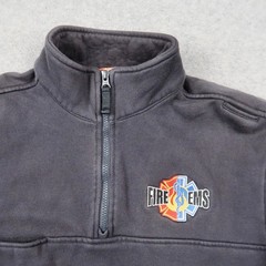 5.11 Tactical Mens Medium Blue Fire EMS 1/4 Zip Job Shirt Pullover Fleece