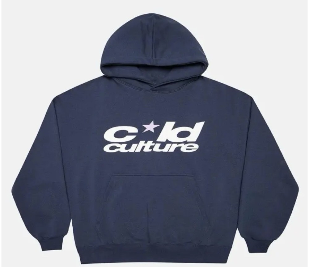 Cold Culture Cosmic Hoodie Medium In Dark Blue With Purple Star NWT!