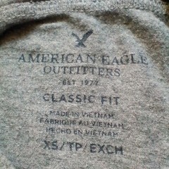 American Eagle Outfitters Mens Gray Sunset Graphic Hoodie Sweatshirt Pullover XS
