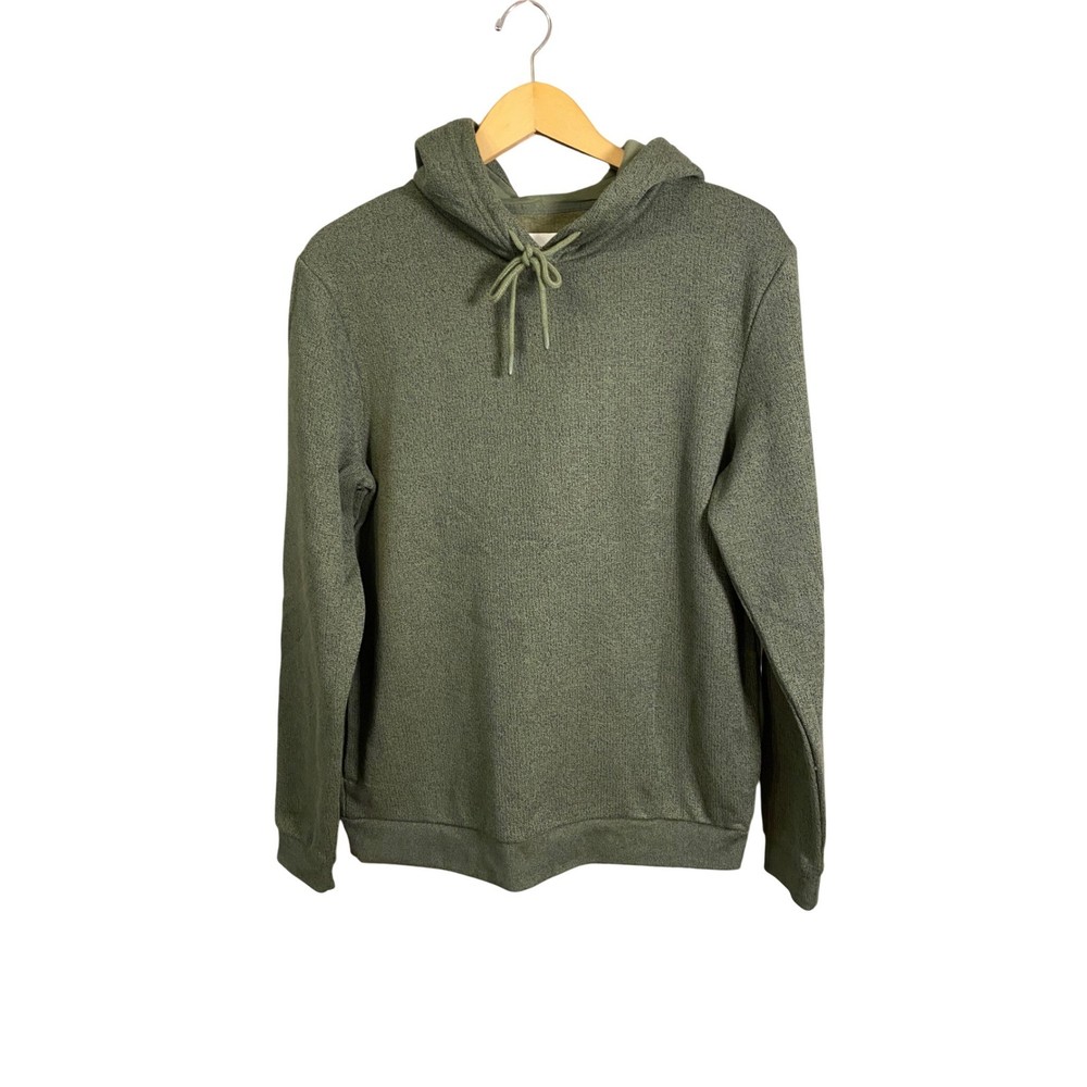 Goodfellow & Co Mens Olive Green Textured Knit Pullover Hoodie Size M NEW