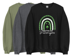 Here For The Shenanigans St. Patrick’s Day Unisex Sweatshirt S,M,L,XL,2X,3X