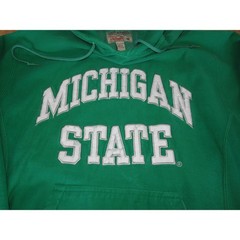 Michigan State Spartans MSU Hoodie Vintage Steve and Barrys Green Mens Medium M