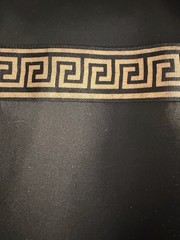V.I.P. Collection Men’s Geometric Gold Design Black Zip-up Hoodie Size L