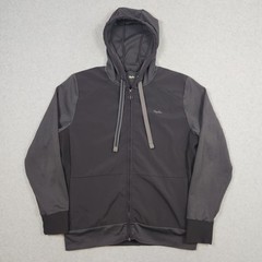 Rapha Transfer Hoodie Mens Large Black Jacket Soft Shell Full Zip Cycling Active