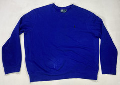 VINTAGE Polo Ralph Lauren Crewneck Sweatshirt Men XXL Royal Blue Pony