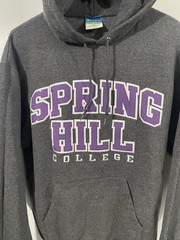 Spring Hill College Hoodie Size M Champion Eco Fleece Grey PreOwned Good