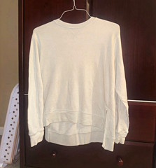 U.S. Vintage Men’s Beige Crew Neck Pullover Sweatshirt Solid Long Sleeve Sz S