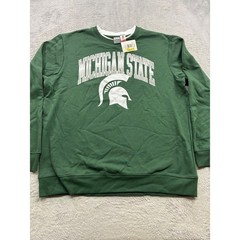 Michigan State Spartans Sweatshirt Mens XL Green NCAA College Pullover NEW
