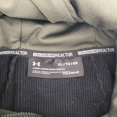 Under Armour ColdGear Reactor Hoodie Mens XL Olive Green Black Pullover Fleece