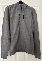 Armani Jeans Sweat Shirt Full Zip With Pocket-Grey-Size S-Brand New-US Seller