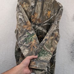 Browning Hoodie Men’s XL Green Brown Camo Realtree Edge Buckmark Hunting Outdoor