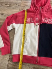Tommy Hilfiger Sport Colorblock Full-Zip Hoodie Sweatshirt Red White Navy Blue