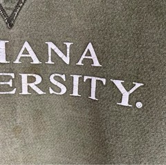 Vintage Champion Sweatshirt Indiana University Olive Green XL Alumni Collegiate