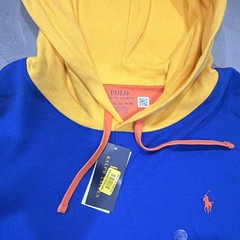 Polo Ralph Lauren Mens Colorblock Fleece Pullover Short Sleeve Hoodie 2XL
