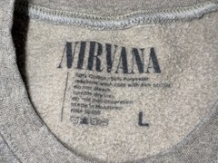 Nirvana Sweatshirt Large Gray In Utero Graphic Crewneck Band Tee Pullover Mens L