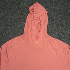 LL Bean Hoodie Mens Large Tall Red Coral Lightweight Pullover Hiking Outdoors LT