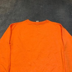 Jockey Sweatshirt Mens Medium Orange Rayon Stretch Side Slit Cozy Fleece Lined