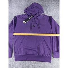 Adidas Mens Feelcozy HD Hoodie Aurora Plum Black JX5661 Sweatshirt L
