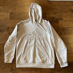 Adidas Climawarm Hoodie Light Gray 100% Polyester Men’s Large NICE!!