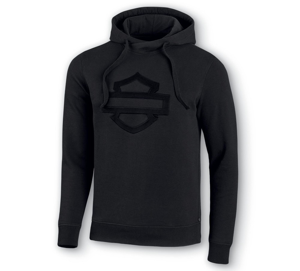 Harley-Davidson Men’s Embossed Logo Pullover Hoodie, Black – 99033-20VM