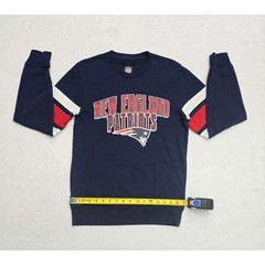 NFL New England Patriots Sweatshirt G-III Navy Blue Red White Stripe Mens Small