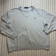 Polo Ralph Lauren Sweatshirt Mens Big 3XB Gray Crewneck Fleece Pullover