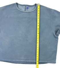 Yeezy Gap Fleece Yoke Tee Engineered By Balenciaga Mens Sz XS Boxy Sweatshirt