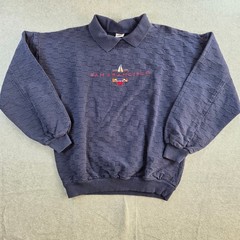 Shirts Hawaii San Francisco Sweatshirt Mens Small Navy Blue Nautical Textured