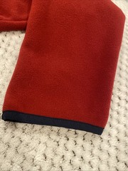 Lands End Quarter Zip Micro Fleece Deep Red And Navy XLT 515167 XL Tall