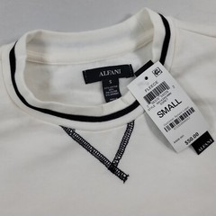 Alfani Fleece Sweatshirt Mens Small Egret White $50