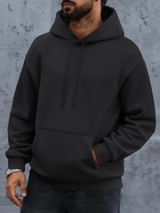 Mens Oversized Hoodies Fall Sweatshirt Winter Fleece Hooded Collar Drawstring…