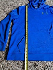 Mens Under Armour Loose All Season Gear Blue Pull On Hoodie Size XL