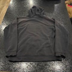Adidas Mens Pullover Hoodie Faded Black Gray Logo Sweatshirt CX4202 Large