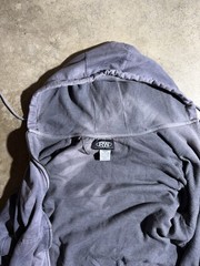 Y2K 22000S SUN FADED THERMAL FULL ZIP HOODIE PURPLE WASH BOXY FIT SIZE LARGE