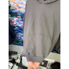 Gildan Heavy Blend Mens Large Charcoal Grey Fleece Hoodie Sweatshirt Streetwear