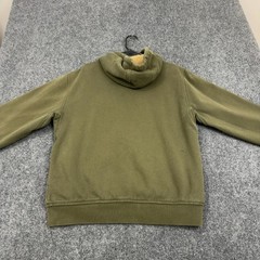LL Bean Hoodie Mens Medium Green Cotton Polyester Sherpa Lined Full Zip Gorpcore