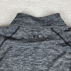 Under Armour Sweater Mens Medium Black Gray Heathered Loose Heatgear Performance