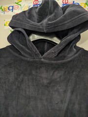 Elwood Sweatshirt Mens S Blue Hoodie Pullover Velour Microfiber Relax Oversize