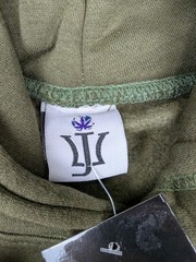 Juana World Hoodie Mens Small Green Walking Blunt Graphic Pullover Marijuana New