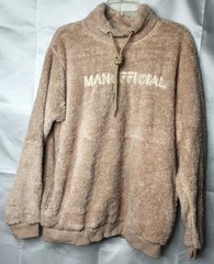 MAN BoohooMan XL ~ Manoffioial Fleece Pull Over ~100% Polyester ~ Pockets