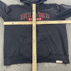 Miami University Original Leisure Mens XXL Black Distressed Quarter Zip Hoodie