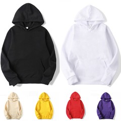 Men’s Plain Pullover Hoodies Casual Hooded Sweatshirts Long Sleeve Classic Tops