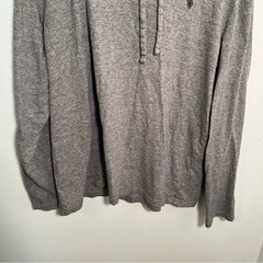 Polo Ralph Lauren Men’s Size Large Hooded T-Shirt Long Sleeve Light Heather Gray