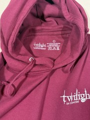 Twilight Concert Graphic Print Pullover Fleece Hoodie, Burgundy Unisex L