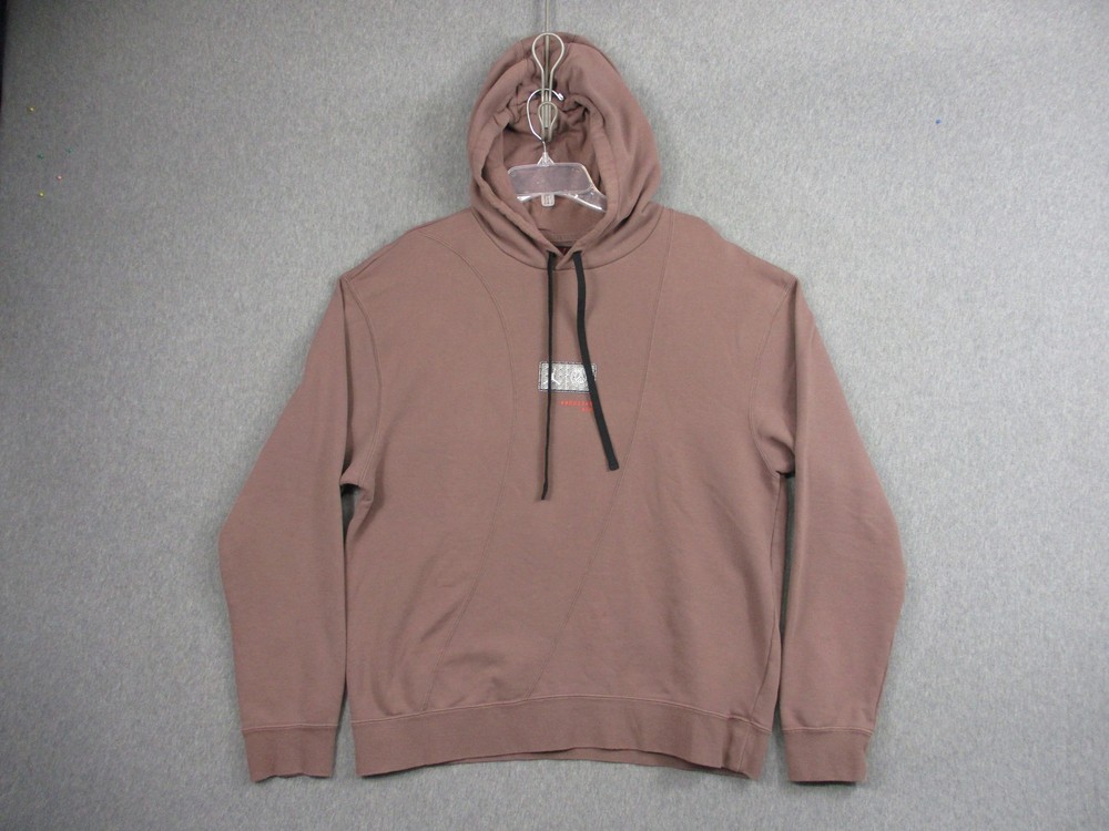 Jordan Hoodie Mens Large Brown Paris Graphic Pullover Zip Pocket DM3096-291