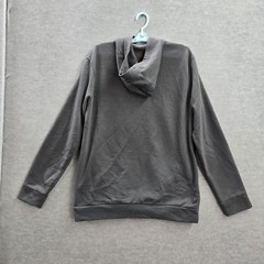 Adidas Men Sweatshirt L Gray Logo Embroidery Fleece Activewear Zipper Long