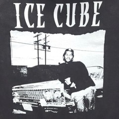 Ice Cube Hoodie Men Large Black Graphic Cotton Pocket Drawstring Hip Hop Rap 90s
